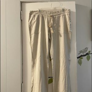 Roxy Drawstring Linen Pants